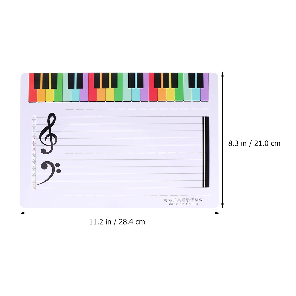 2pcs Five-Line Staff Whiteboard Dry Erase Magnetic Writing Board For Home School Music Practice Teaching Learning Drawing Wall