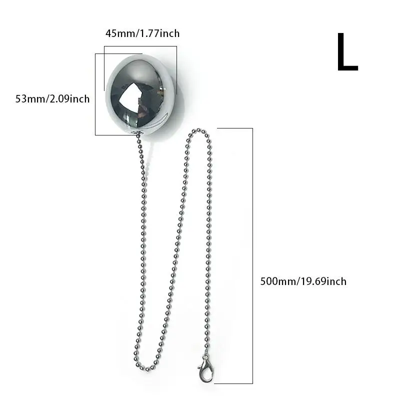 Stainless Steel Big Anal Balls Butt Plug Prostate Beads Male Masturbator Dilator Egg Female Plug - Metal Anal Toys for Men Women view 5