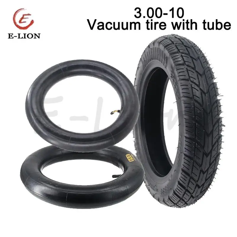 14 Inch Vacuum Tire with Inner Tube 3.00-10 / 14x3.2 Fits Suitable for Electric Motorcycles 300-10 Explosion-Proof