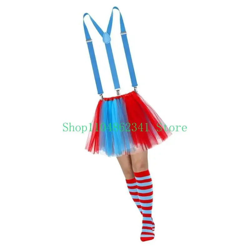 5asd Soft Tulle Girls Christmas Halloween Cosplay Costumes Mesh Skirt Colorful Girls Skirt Outfits Rainbow Tutu Short Skirt