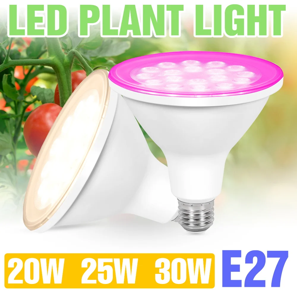 30W E27/E26 LED Grow Light  AC220V Full Spectrum Hydroponics Plant Cultivation Lamp 110V For Indoor Potted Flowers Growbox Bulb