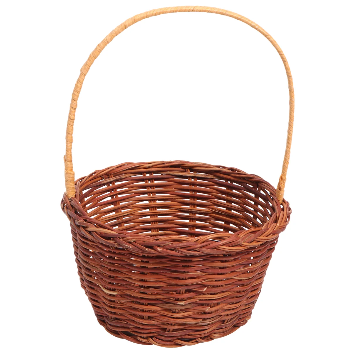 

Rattan House Basket Gift DIY Prop Brown Wooden Creative Desktop Storage Baskets