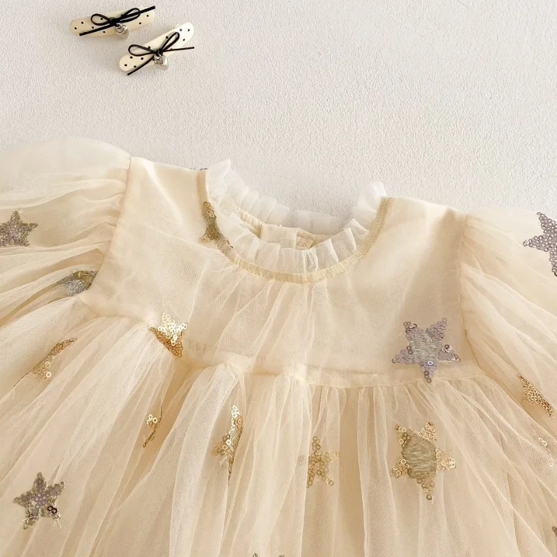 Kids Girls Korean Style Dress 2026 New Spring Autumn Baby Long Sleeves Mesh Five-pointed Star Princess Children's Skirt H2505 - AliExpress 1501 Kids Girls Korean Style Dress 2026 New Spring Autumn Baby Long Sleeves Mesh Five-pointed Star Princess Children's Skirt H2505 - AliExpress 1501