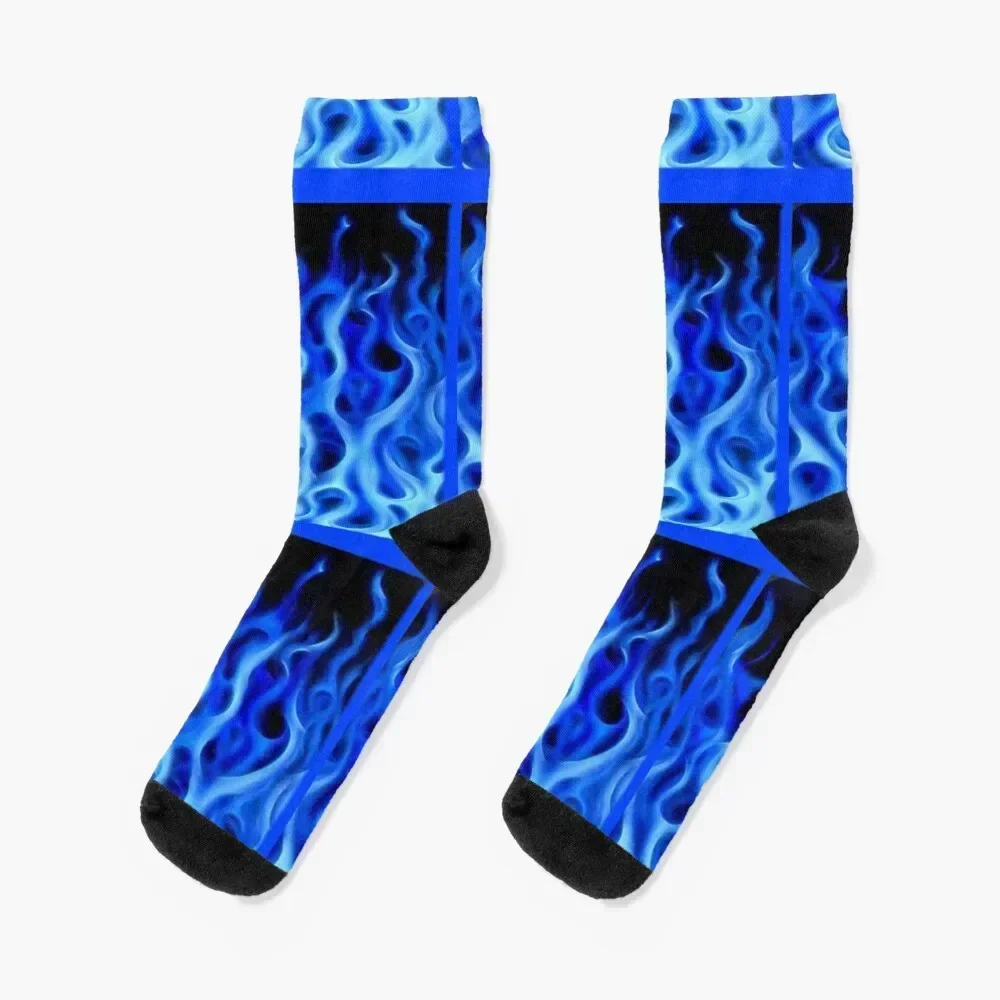 

Artistic Blue Flame Aesthetic Socks Children's hiphop hip hop anime Boy Child Socks Women's