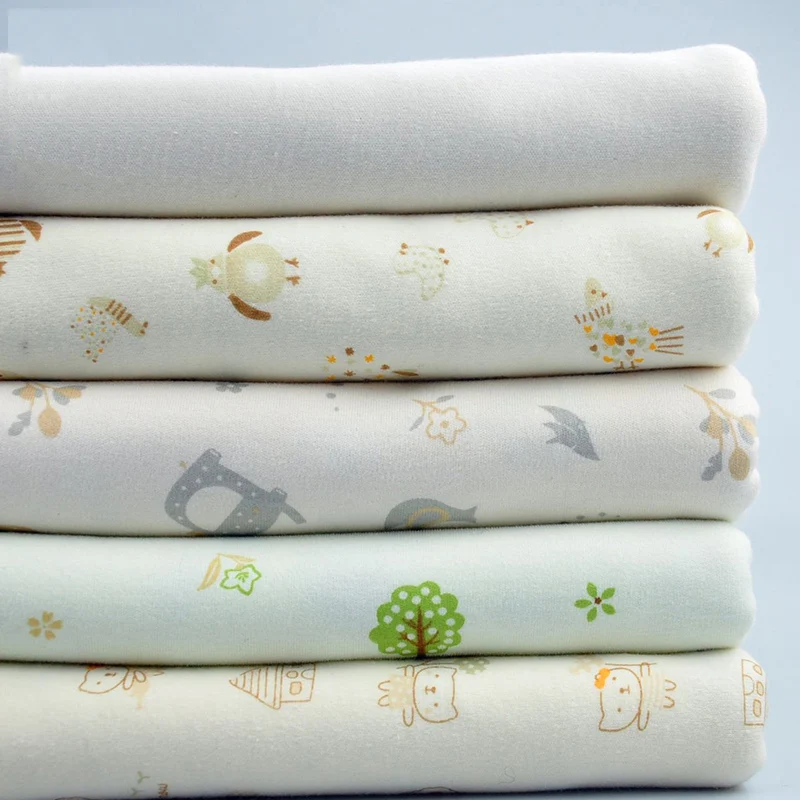 Stretchy Cotton Jersey Fabric For Baby underwear bottoming shirt Cloth Sewing Material 50*185cm