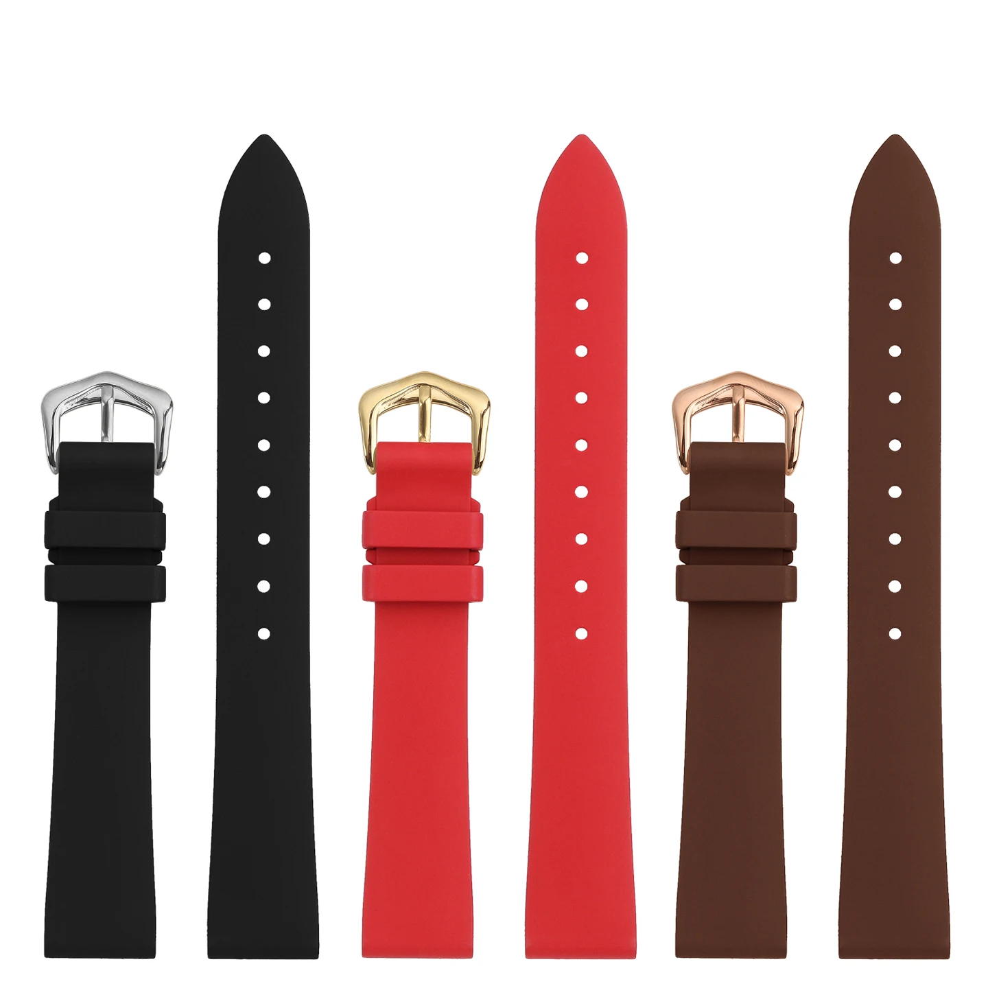 FKM Color Fluororubber Strap Replacement Cartier Solo Tank Key London Women's Small and Medium Watch Strap 18MM view 6