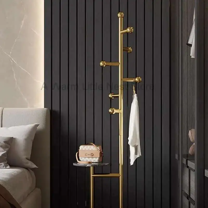 

Hat Golden Clothing Rack Nordic Living Room Minimalist Closet Shelves Clothing Rack Designer Arara De Roupa Luxury Furniture