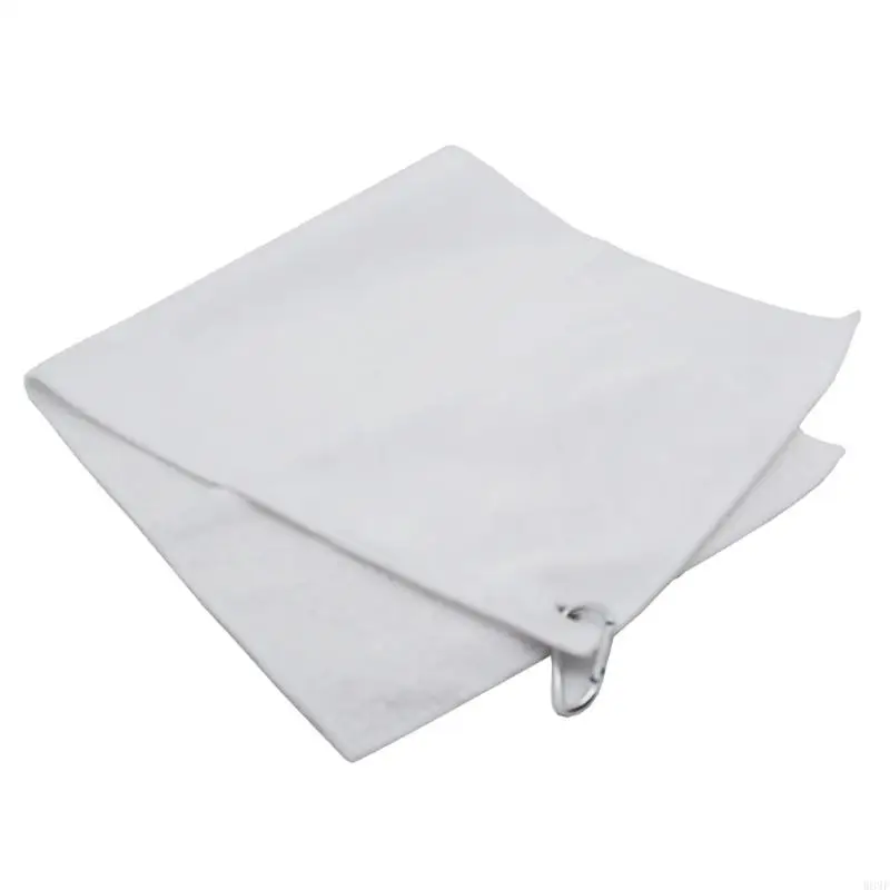 Microfiber Golf Ball Cleaning Towel with Clip Sublimation Blank Golf Towel W89F