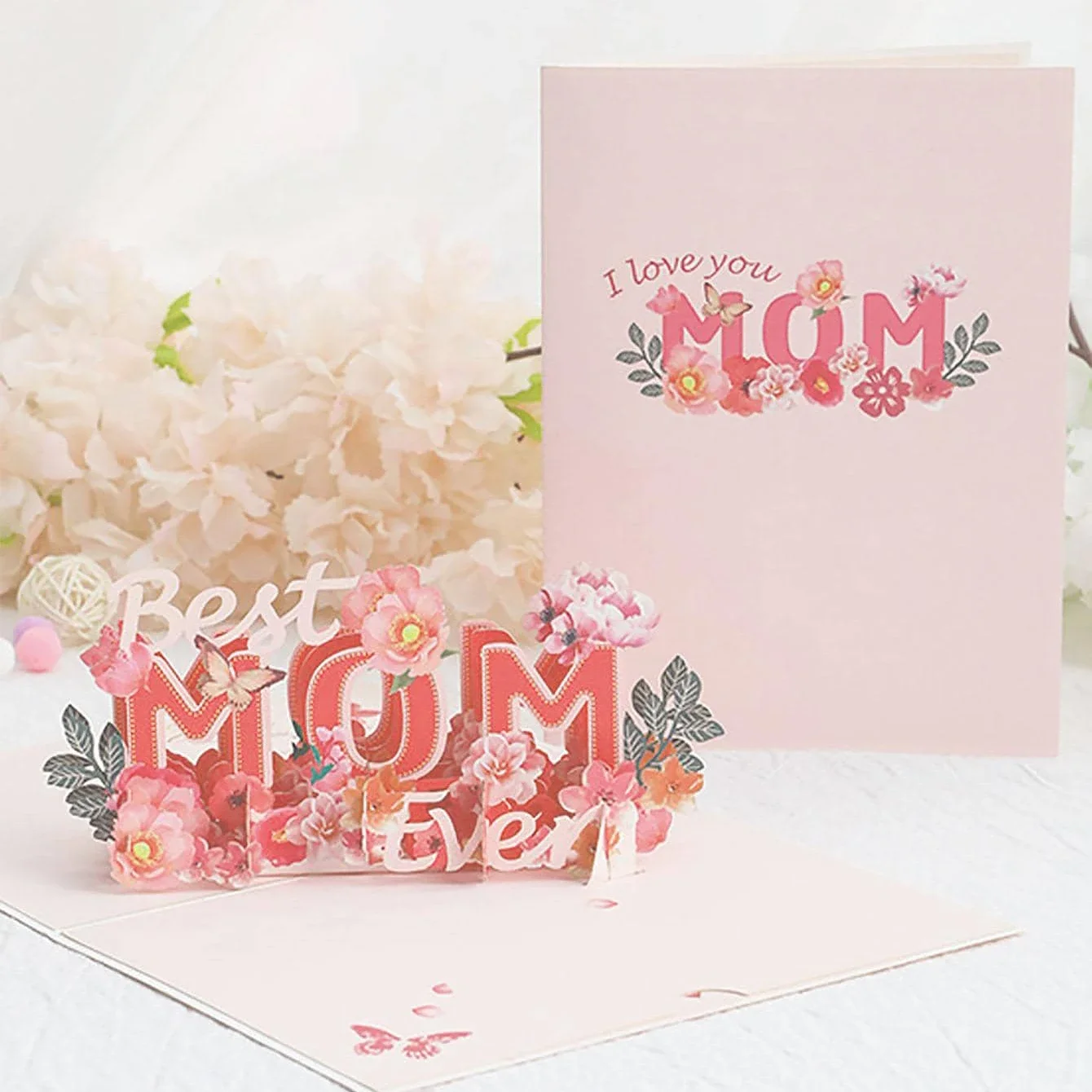 1 Stück – 3D-Pop-Up-Blumenstrauß-Grußkarte zum Muttertag, kreative Blumen in der Hand, um die Segenskarte zum Geburtstag, Hochzeitsgeschenk zu tanken