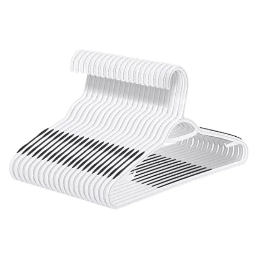 

Plastic Hangers 50 Pack - Non Slip Clothes HangersHolds up to 18 lbs Slim Space Saving Hangers for Suit Dress t Shirts Blouse C