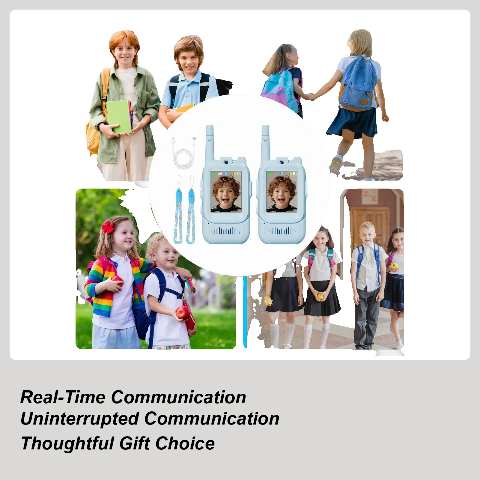 Walkie Talkie per bambini Giocattolo da esterno portatile a lungo raggio Citofono wireless per bambini per ragazzi Ragazze Bambini in campeggio esterno