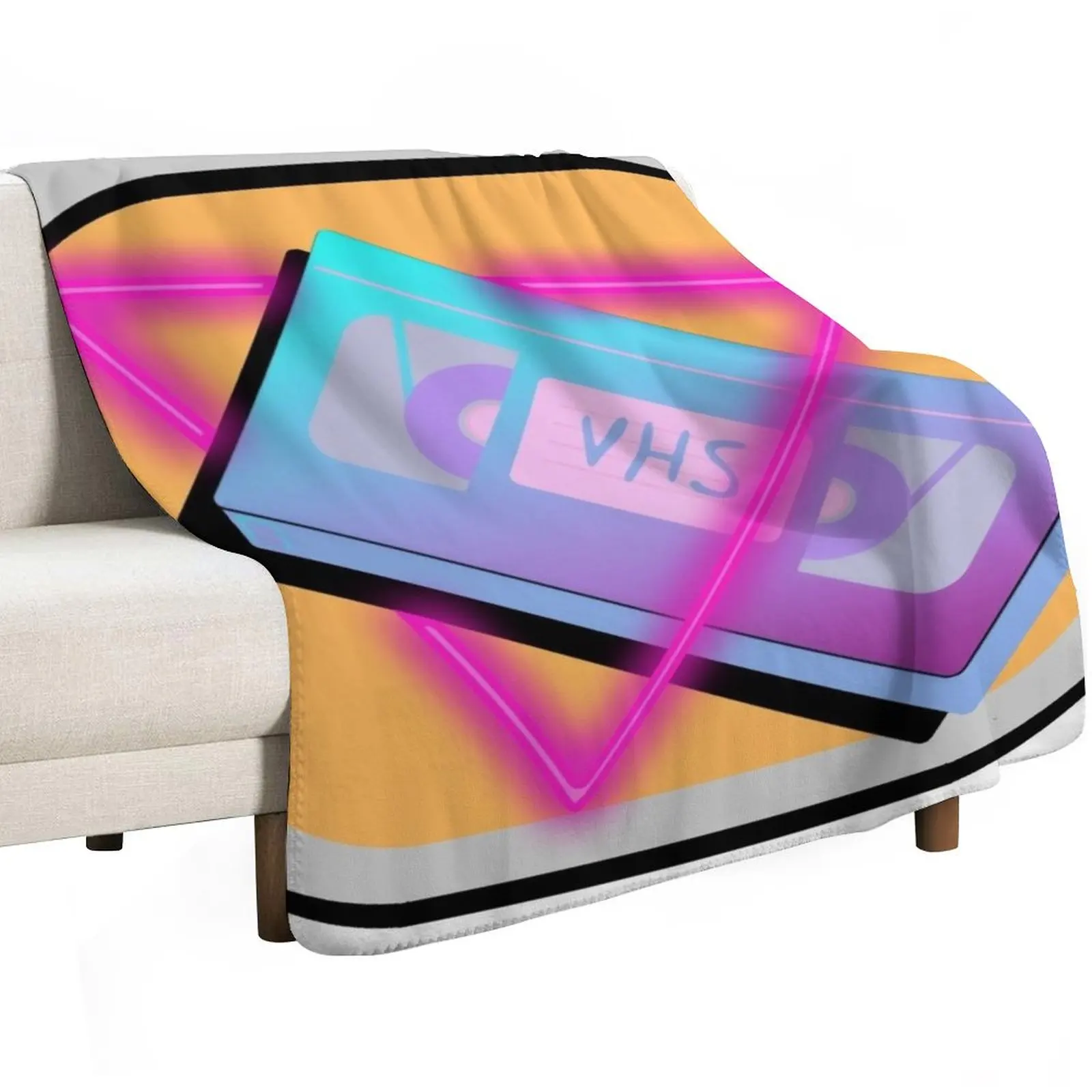 

VHS Vice City Weapon Icon (Fan Made) Throw Blanket Plaid Giant Sofa Large Softest Blankets
