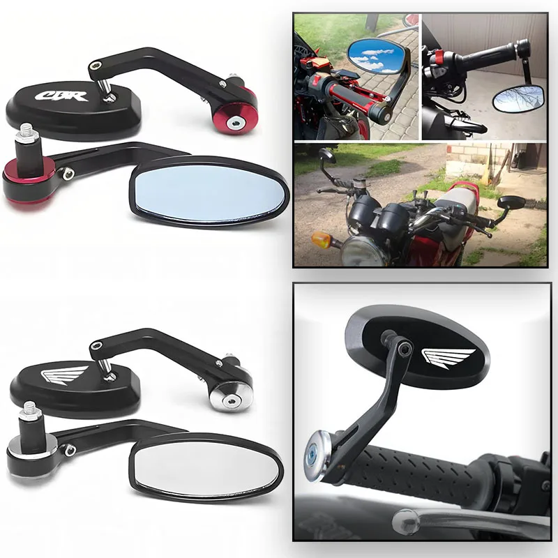 لهوندا CBR 600 400 900 650 150 125 300 500 929 954 1000 250 R/RR/F/XX دراجة نارية المقود نهاية الجانب مرآة #1