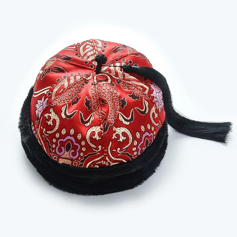 Chinese Style Traditional New Year Children Melon Cap Baby Kids Winter Warm Spring Festival Hats