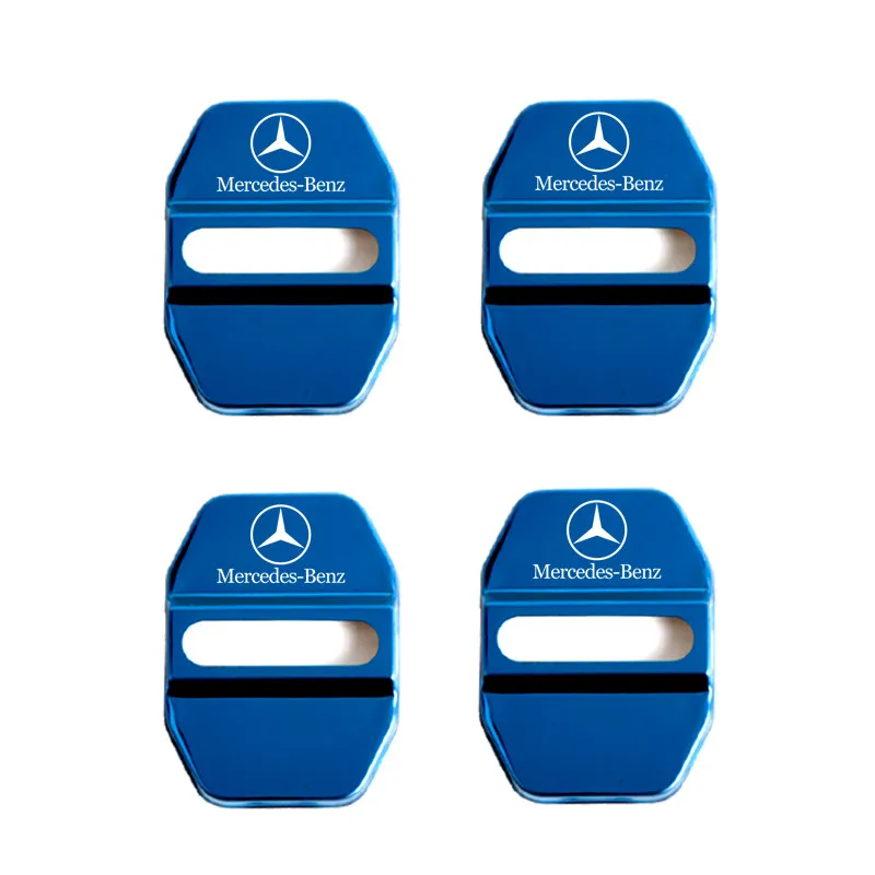 Cubiertas para cerradura de puerta de coche, funda adhesiva para Mercedes Benz, nueva Clase B/C/E Clase A C200L GLC GLK CLA GLA, accesorios