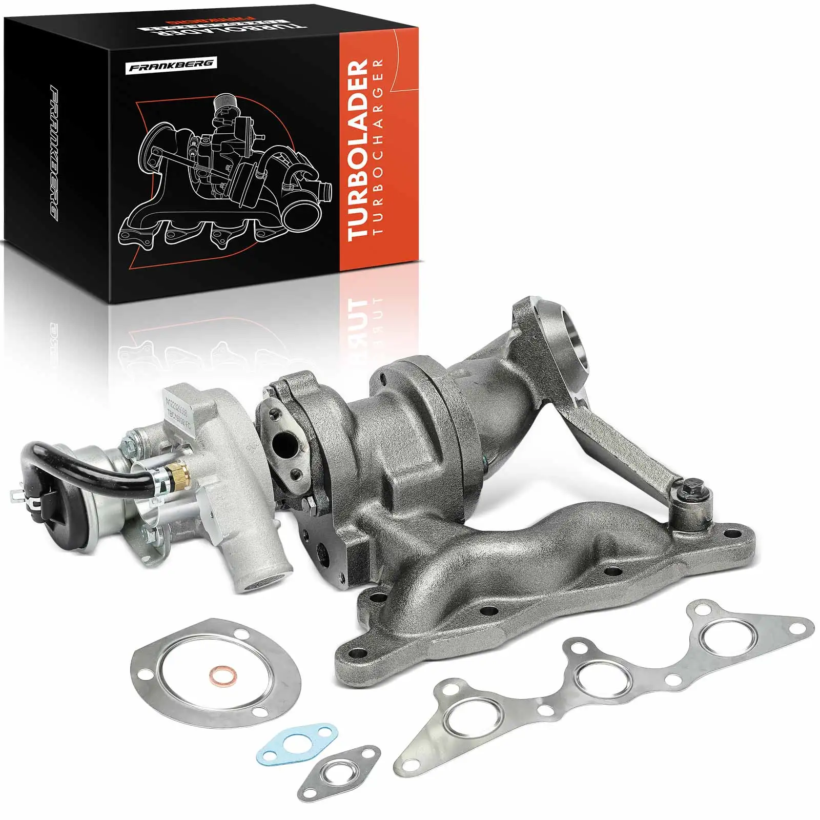 Frankberg 1x Turbocharger uitlaatspruitstuk voor Smart Cabrio 450 City-Coupe Fortwo Convertible Fortwo Coupe A6600960199 5431-970-0002