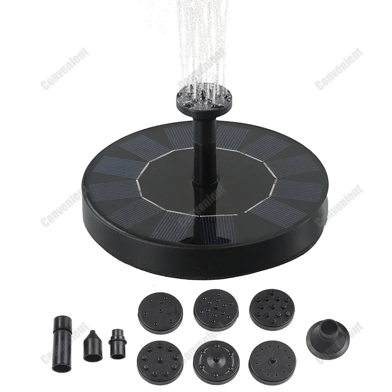 7V/1W Floating Solar Fountain Pumps Solar Panel Bird Bath Water Fountain For Water Feature Garden Pool Bird Bath Pond Decoration