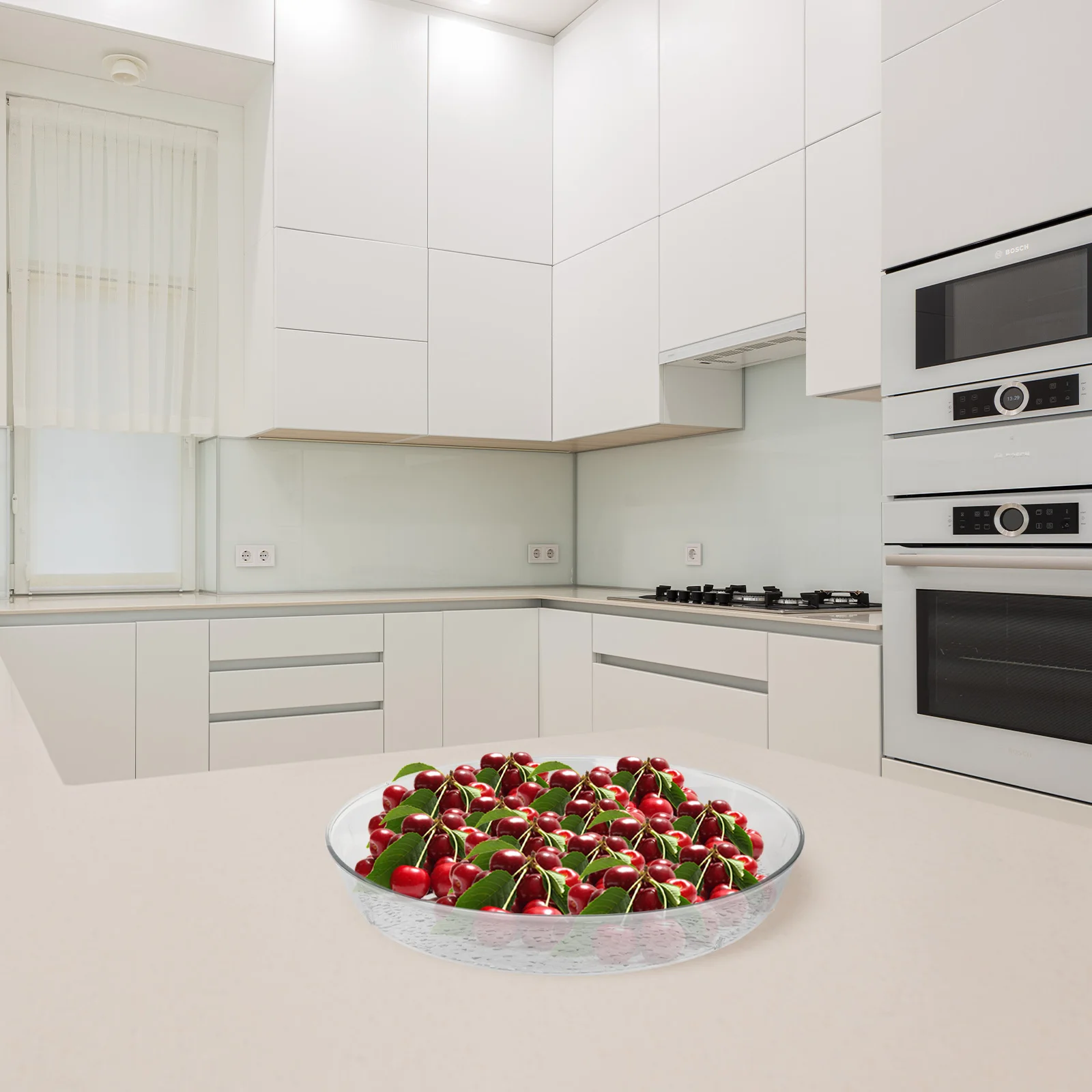 

Plastic Round Fruit Tray High-Class Pet Storage Tray Desktop Organizer Decorative Serving Platter for Home Kitchen Coffee Table