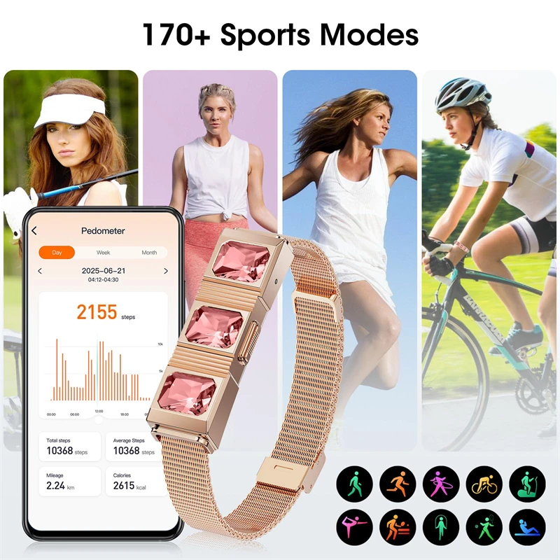 ชายหญิงสร้อยข้อมือฟิตเนส Tracker Heart Rate Sleep Monitor Step Counter กิจกรรม Tracker สมาร์ทวอท์ชสุขภาพ Bnad Pedometer