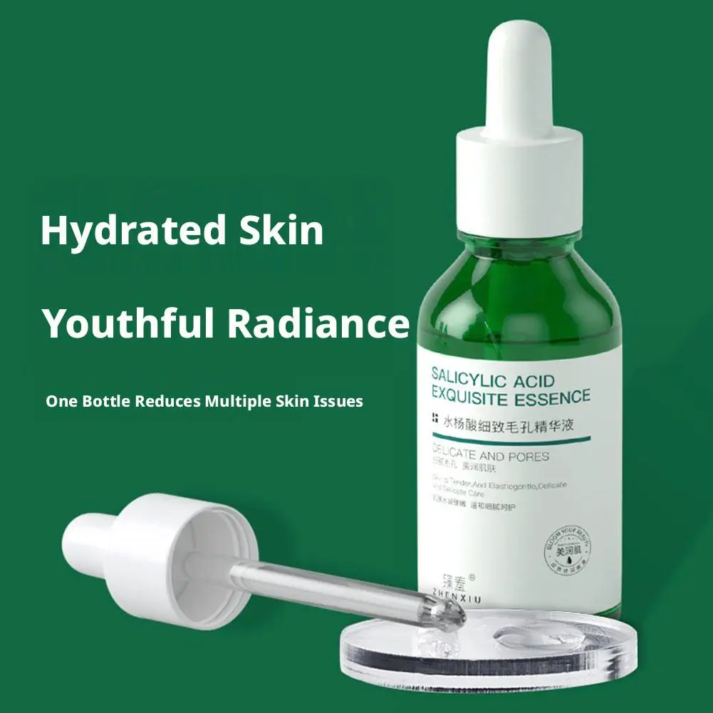 30ml Salicylic Acid Delicate Pore Facial Essence Hydrating Moisturizing Gentle Care Shrinking Pore Water Light Beauty Face Serum