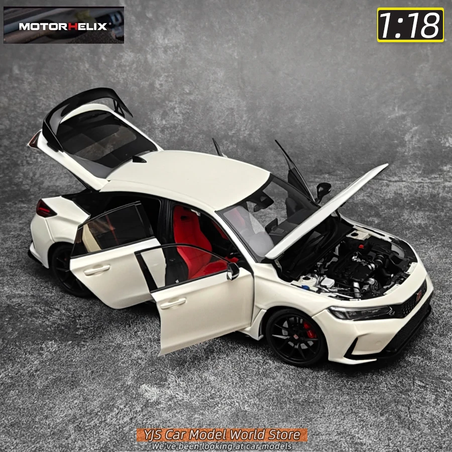 Hurhelix-Modèle de voiture de sport, décoration statique, collection de cadeaux de vacances, 1:18 laissée Honda FL5 Civic Type R