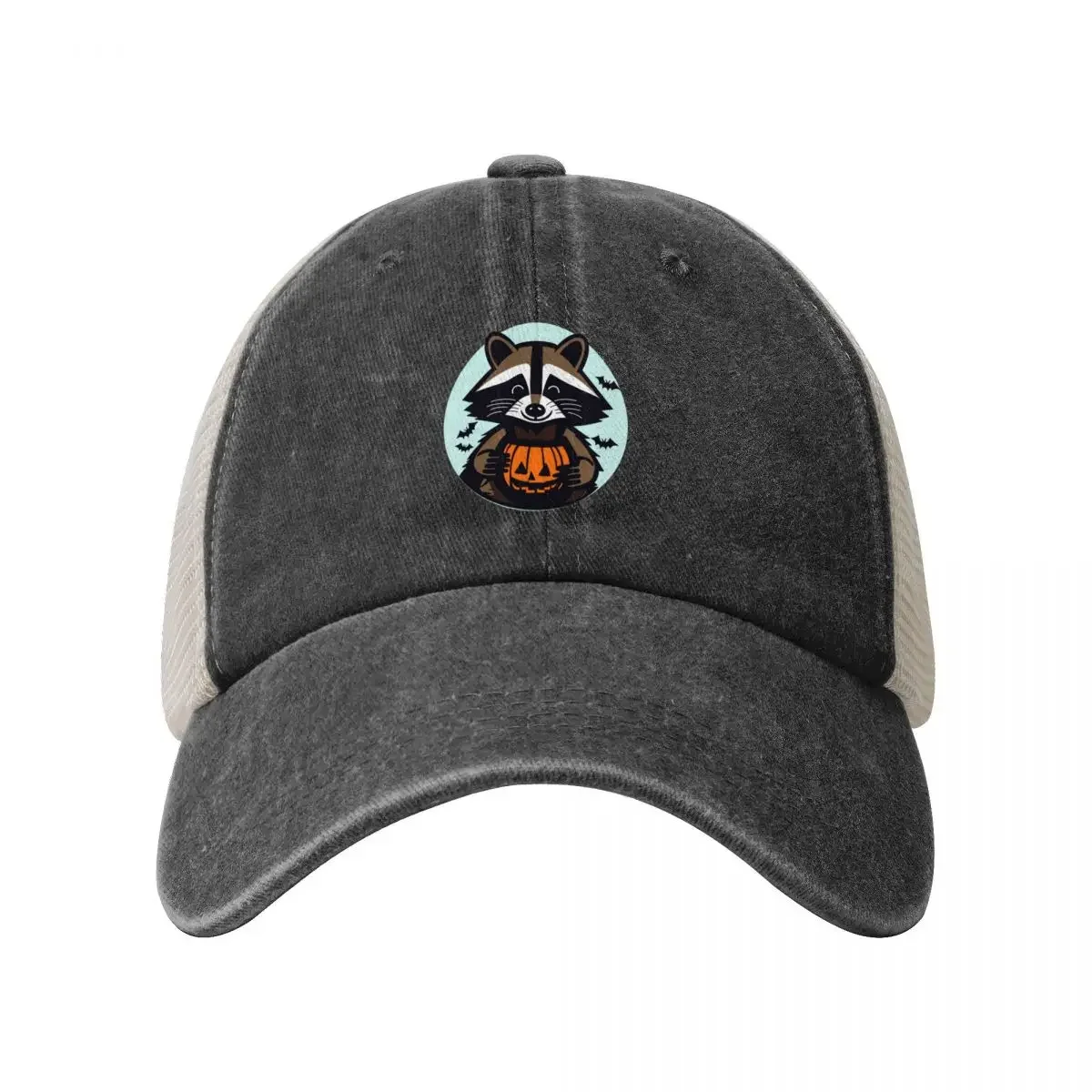 Trick-or-Trash Halloween Raccoon Baseball Cap Sports Cap beach hat Hat Luxury Brand Women Caps Men's