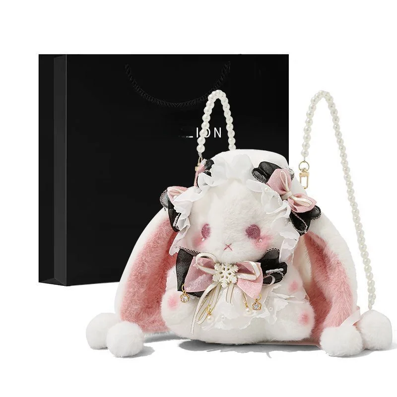 Borsa a tracolla in peluche di coniglio super carino di lusso di nuovo arrivo in stile giapponese Borsa a tracolla regalo di compleanno di alta qualità Cartoon
