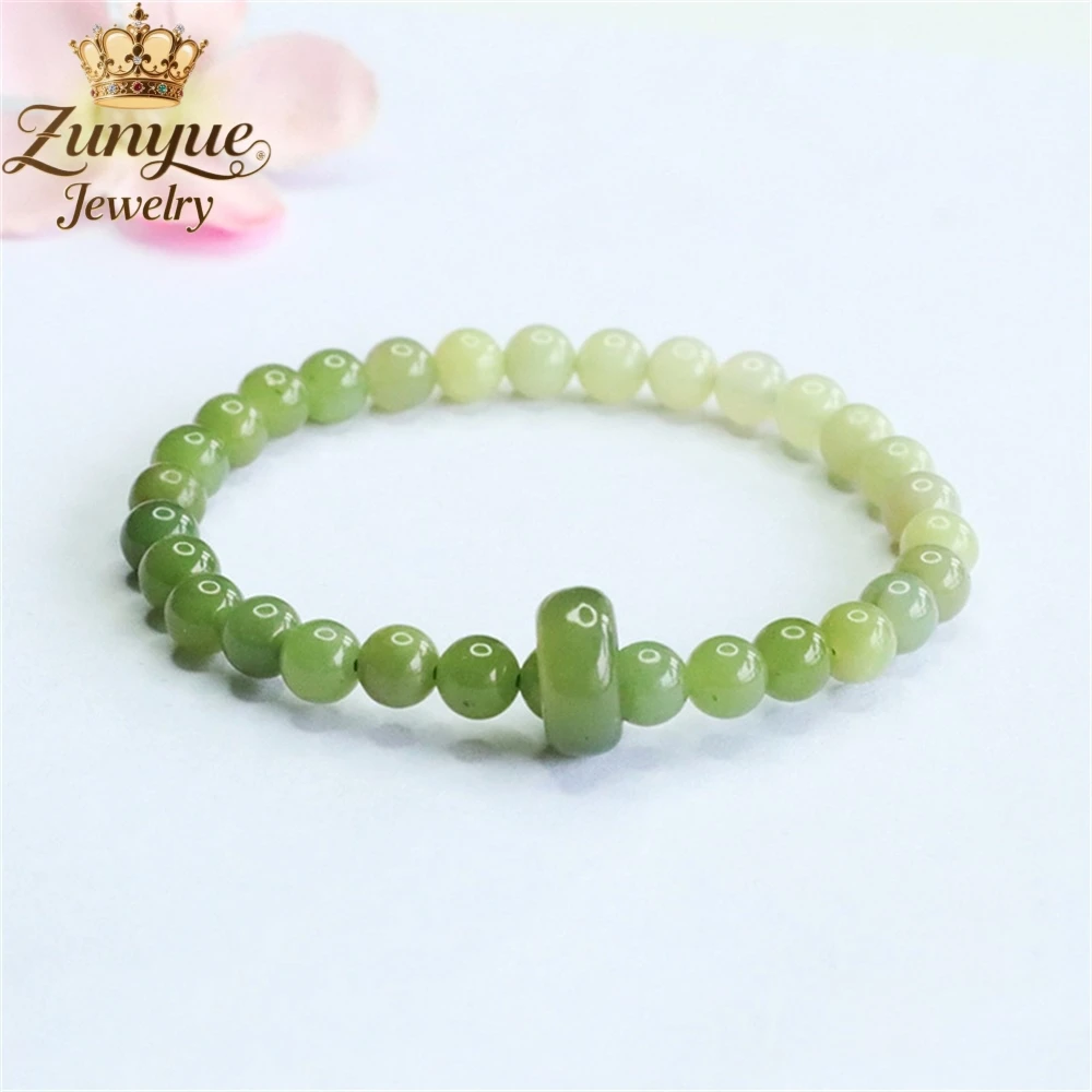 Natural Hetian Jade Bracelet, Clear Water Running Ring Bracelet Luxury Quality Jewelry Fashion Jewelry Exquisite Charms Popular