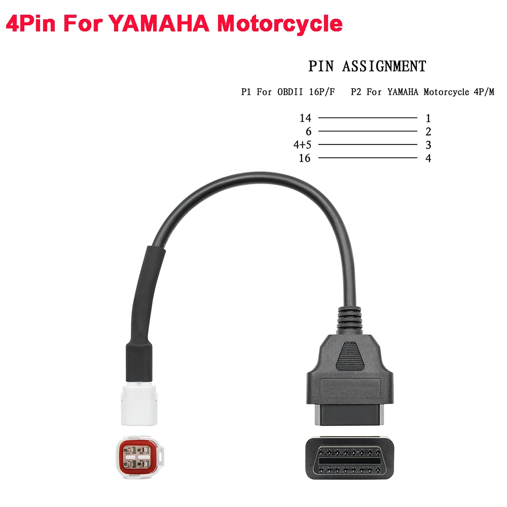 Riloer Câble Adaptateur 6 Broches Vers 16 Broches OBD Moto KTM - Diagnostic Parfait