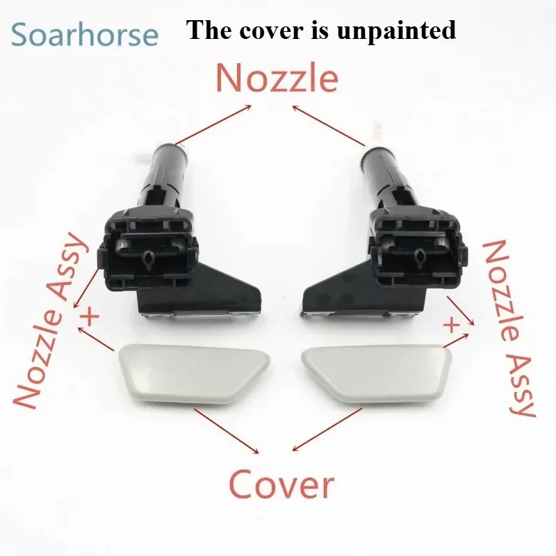 For Mitsubishi Outlander iii 2013 2014 2015 Front Bumper Headlamp Headlight Washer Sprayer Nozzle with Cover Cap