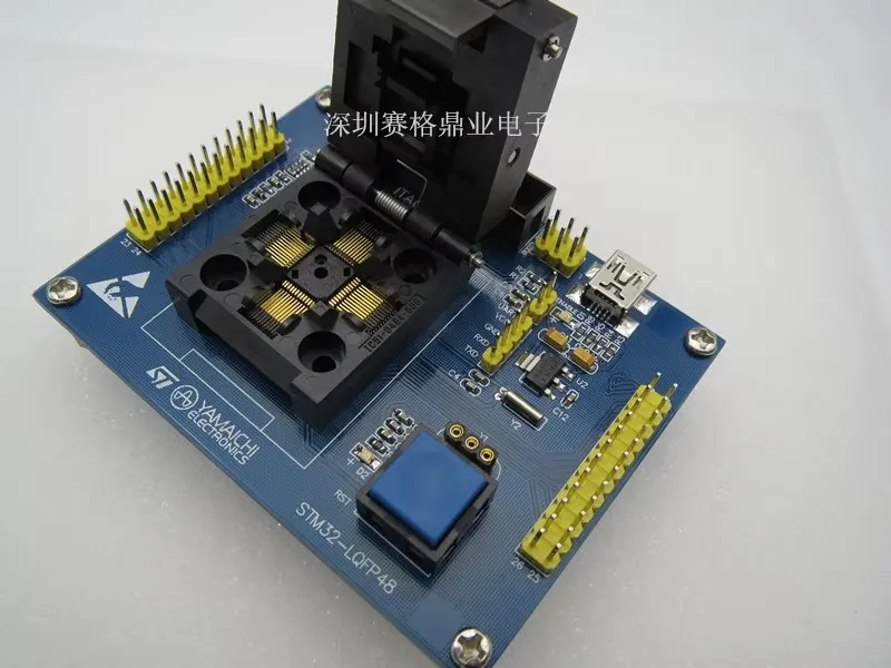 

Original ST IC Test Seat STM32 STM32F STM32L Burning Programm QFP48 Socket Adapter