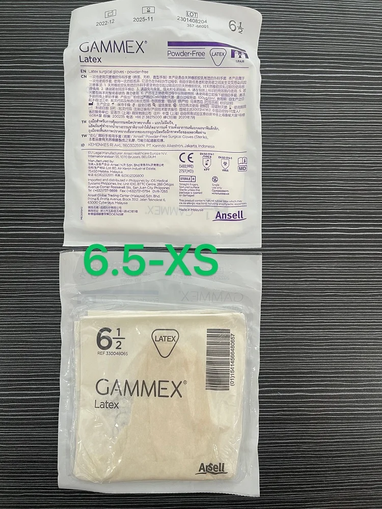 Imagem -03 - Ansell Gammex Luvas de Látex sem pó Par Luvas de Látex Comprimento 30cm