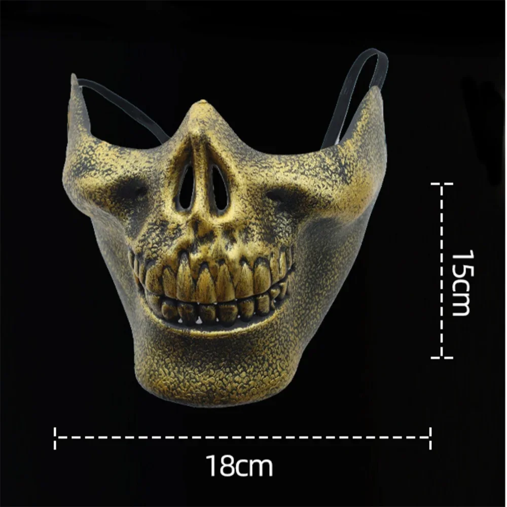 Maski Halloween Pół Szkielet Wojownik Cosplay Dekoracja Męska Pokój Kostium Japoński Demon Oni Impreza Maska na Twarz Maskarada Maska Anime