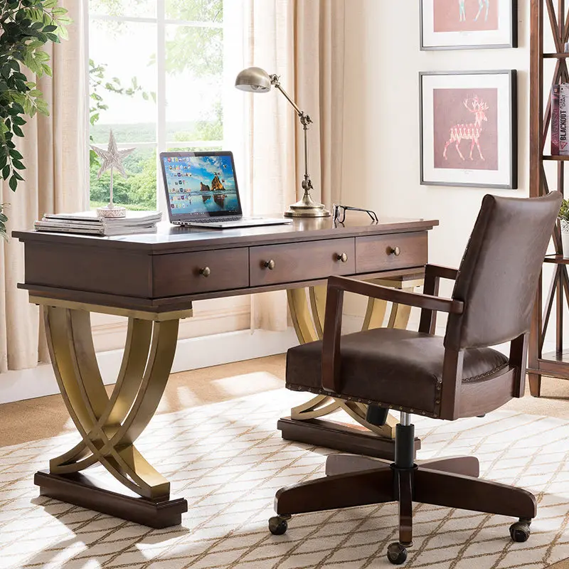 

Luxury Nordic Office Desk Aesthetic Design Storage Reception Luxury Wooden Office Desk Modern Executive Tavolo Home Furniture