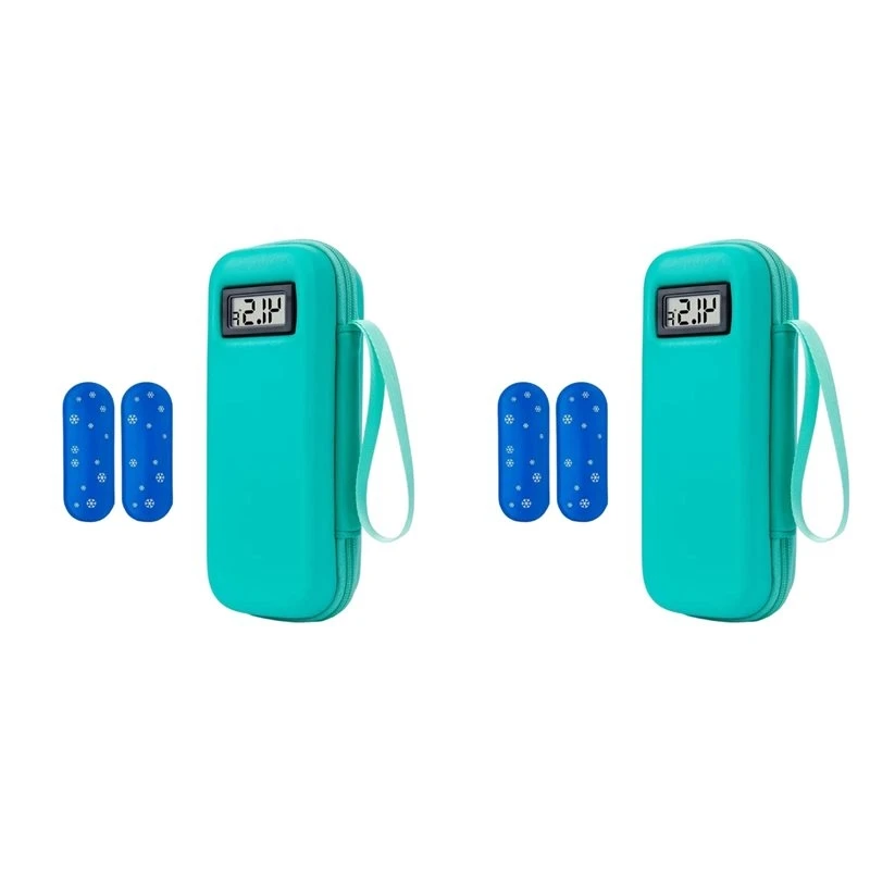 Hot kf-2X Insulin Cooler Travel Case With Temperature Display Waterproof Insulin Pen Cooler Bag Organizer Bag For Diabetics