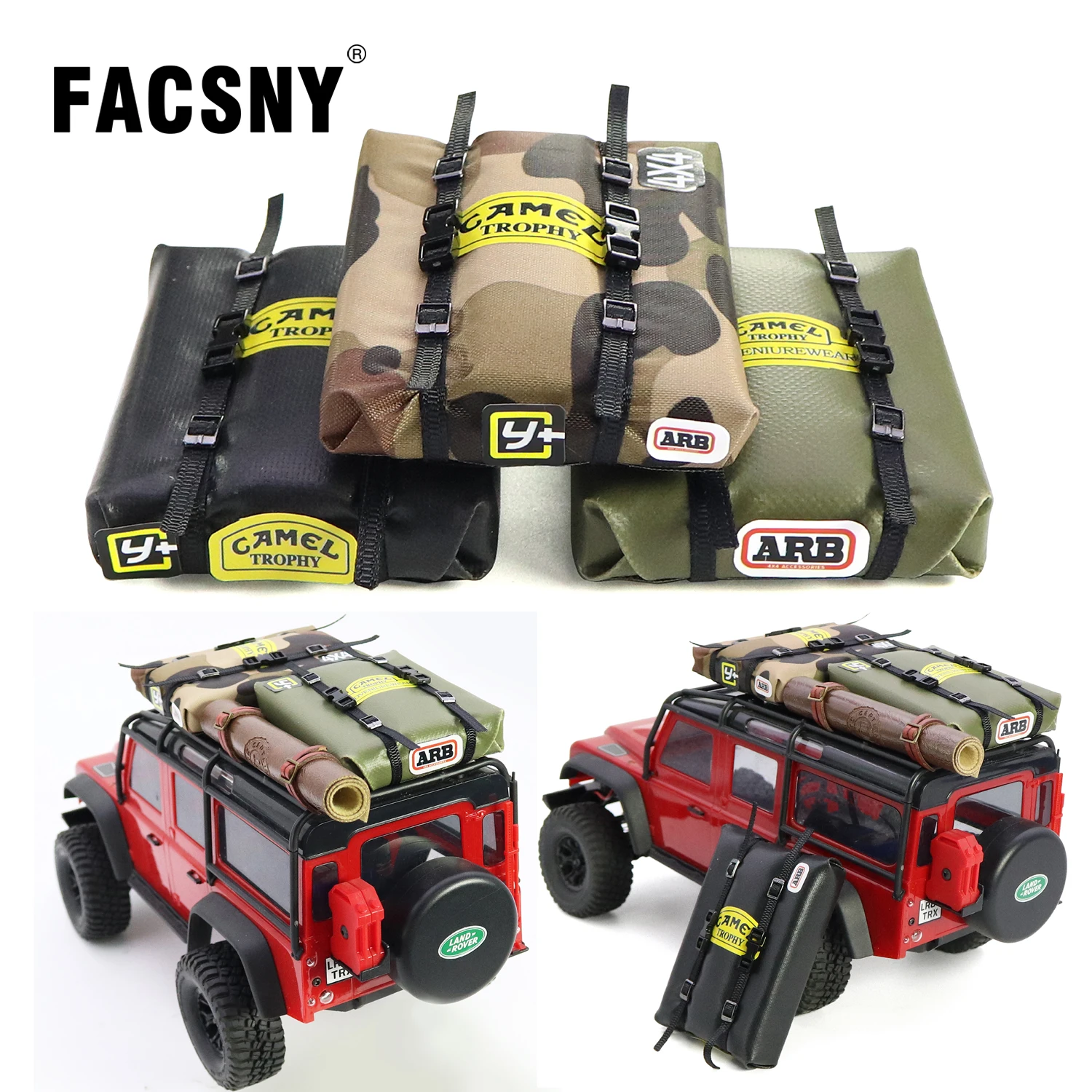 

Handmade RC Simulated Roof Luggage Tent Bag Decoration for 1/18 1/24 RC Crawler TRX4M SCX24 FCX24 1/16 MN WPL