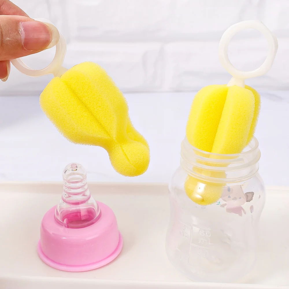 10/5/3/1pcs Sponge Nipple Brush 360 Degree Rotating Cleaning Brush Baby Pacifier Brushes Nipples Bottle Washing Cleaner Tools