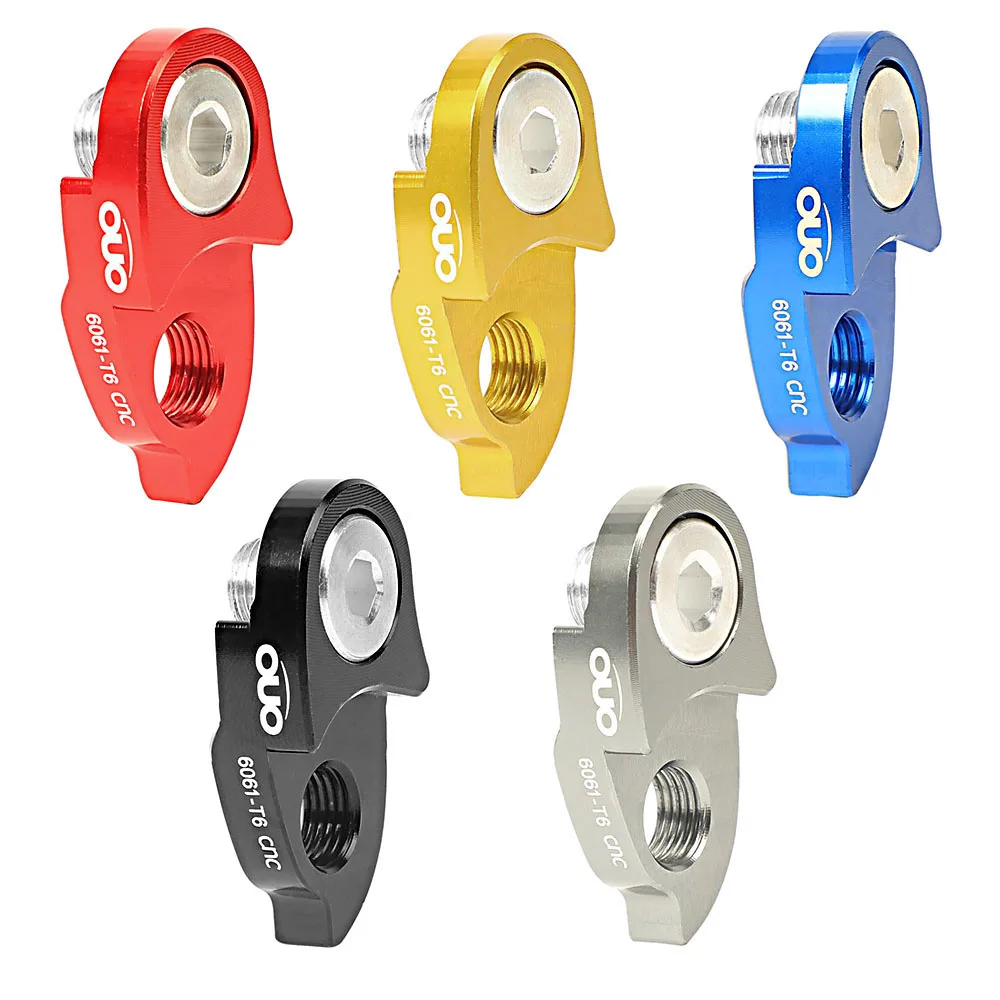 OUO CNC الجبلية والعتاد الخلفي Derailleur شماعات دراجة الإطار الذيل هوك موسع مع مسامير الألومنيوم الدراجة الخلفية Derailleur تمديد