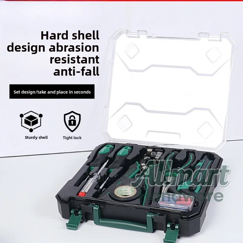 

Multi functional tool set, wire stripping pliers, screwdriver, wire cutting pliers, testing pen, insulation adhesive set