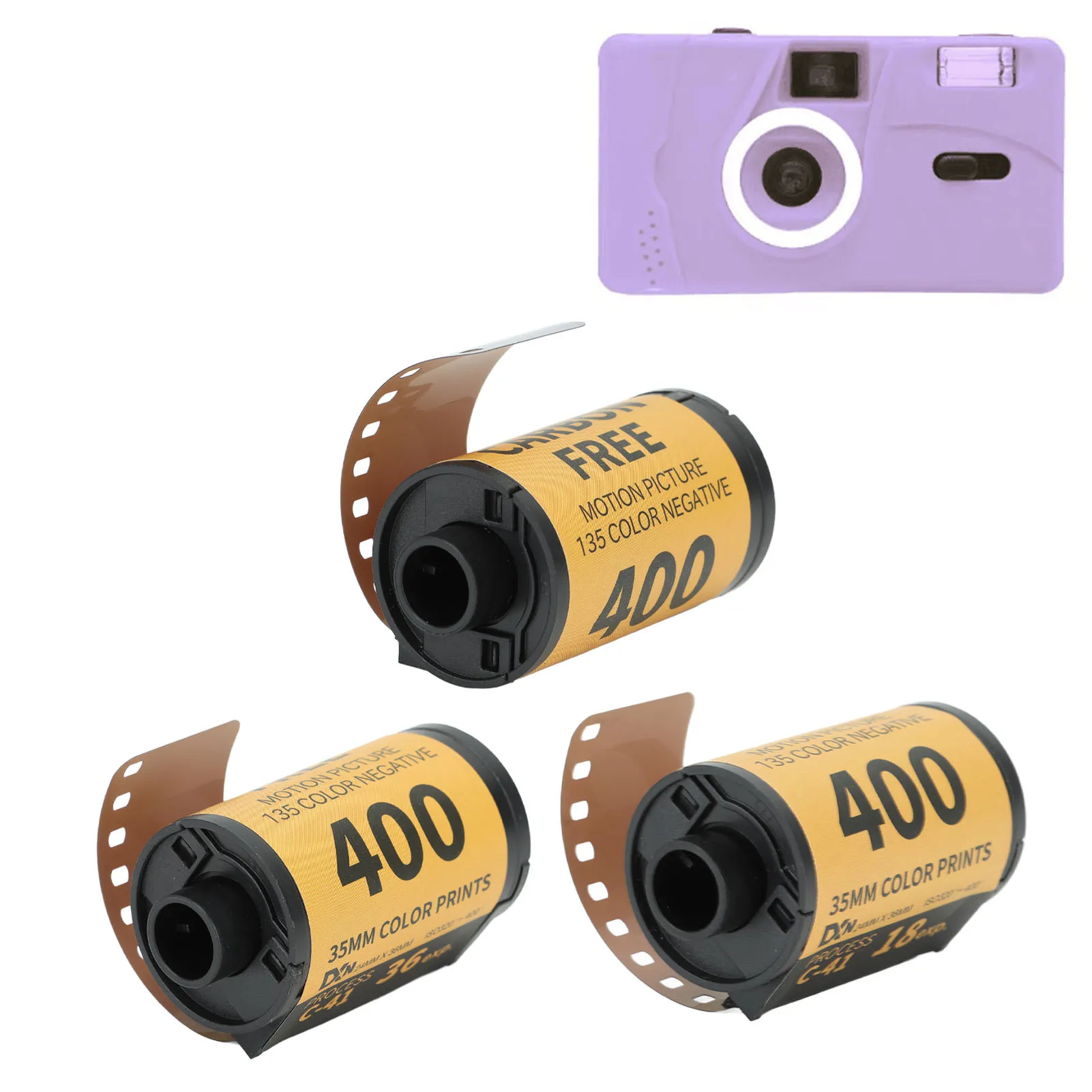 35mm Camera Color Film ISO 320-400 35mm Fine Grain Wide Exposure Latitude HD Camera Color Negative Film for 135 Camera H