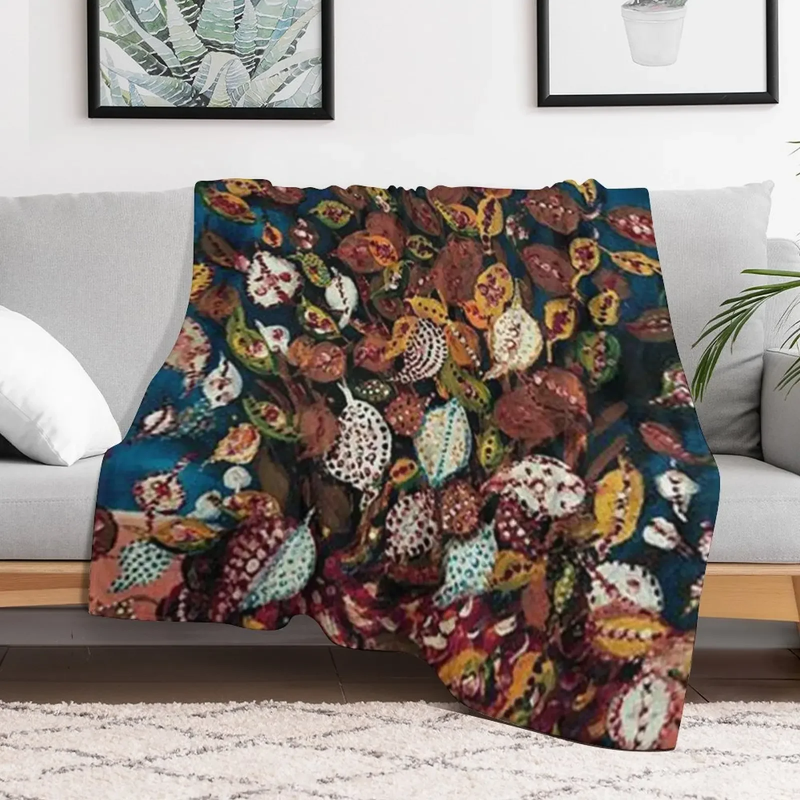 Le Bouquet de Feuilles - Seraphine Louis - Favourite Artists Collection Throw Blanket Thermal Luxury Beautifuls Blankets