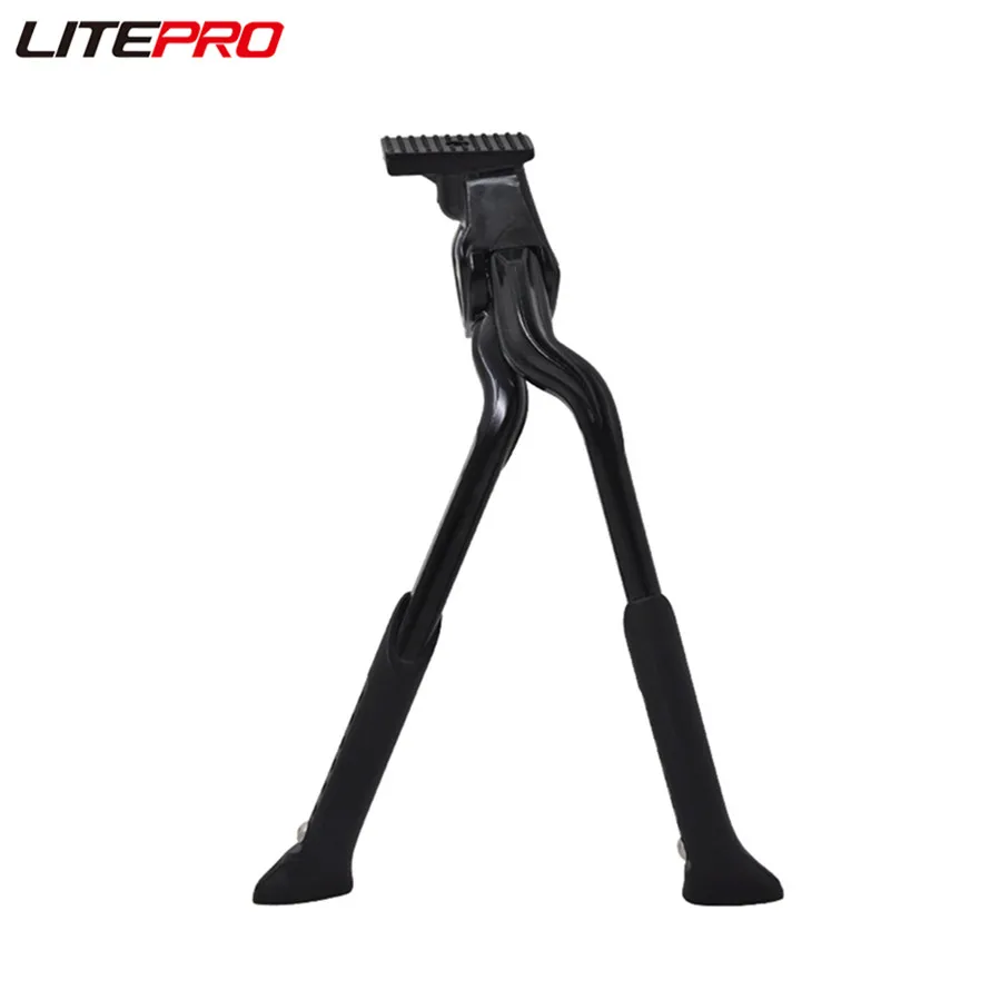 Litepro apoio para os pés ajustável 20 28 Polegada liga de alumínio duplo centro kickstand estrada mtb bicicleta pé suporte rack estacionamento