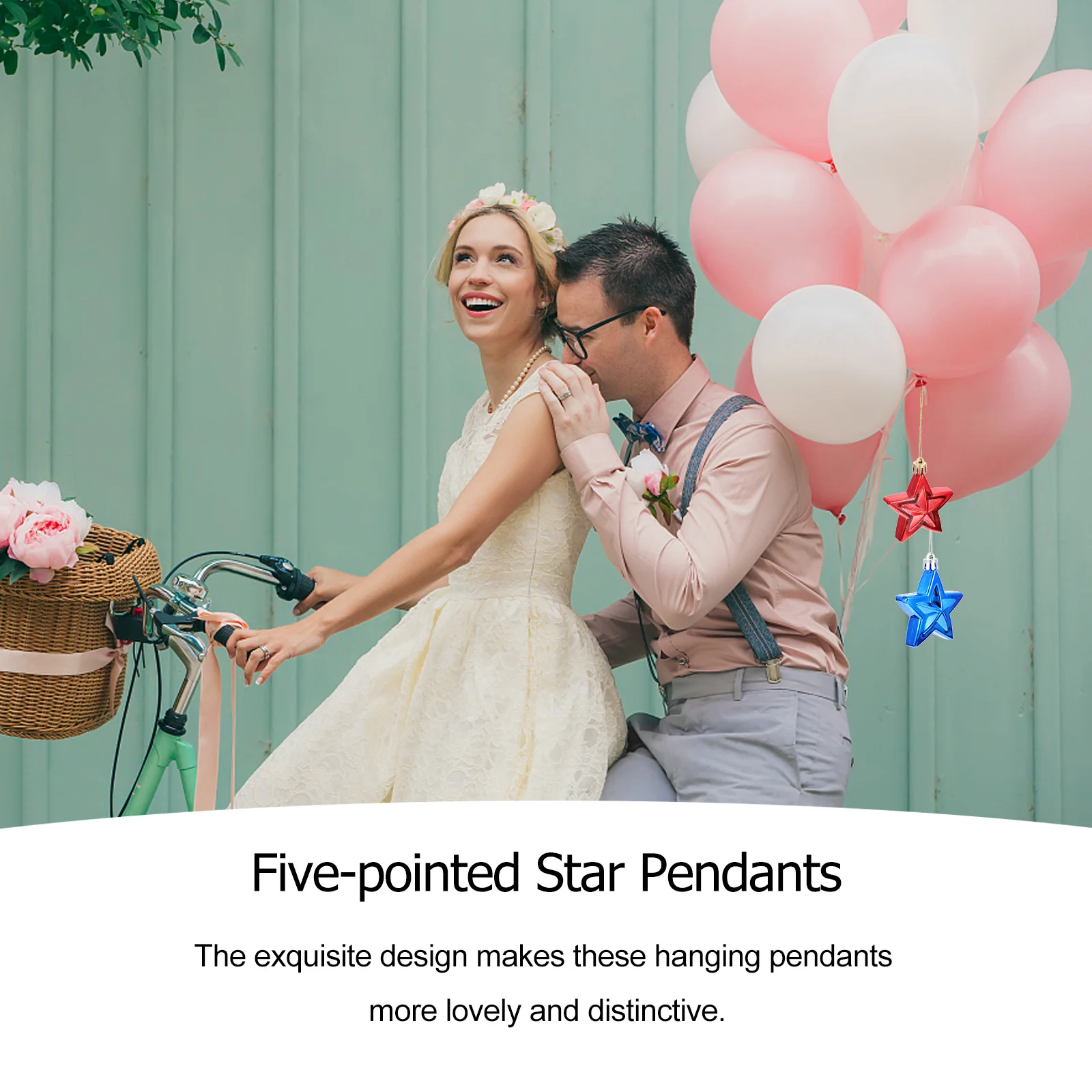 

12Pcs Independence Day Party Decorations Five-Pointed Star Hanging Pendants Festival Supplies Usa Hanging Ornaments