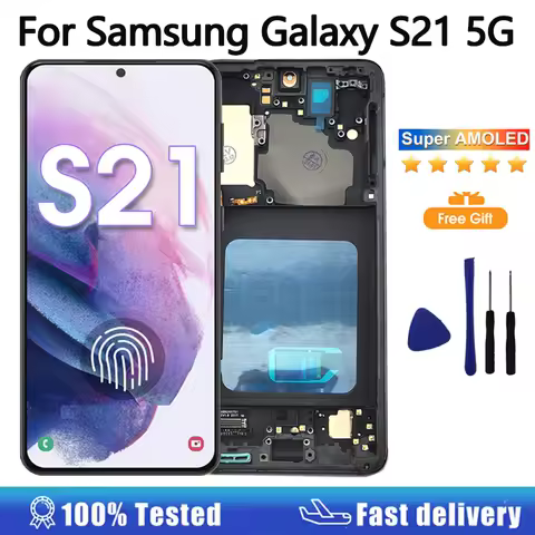 6.2"AMOLED S21 LCD For Samsung Galaxy S21 5G LCD Display Touch Screen Digitizer For Samsung S21 G9910 G991B Screen Replacement
