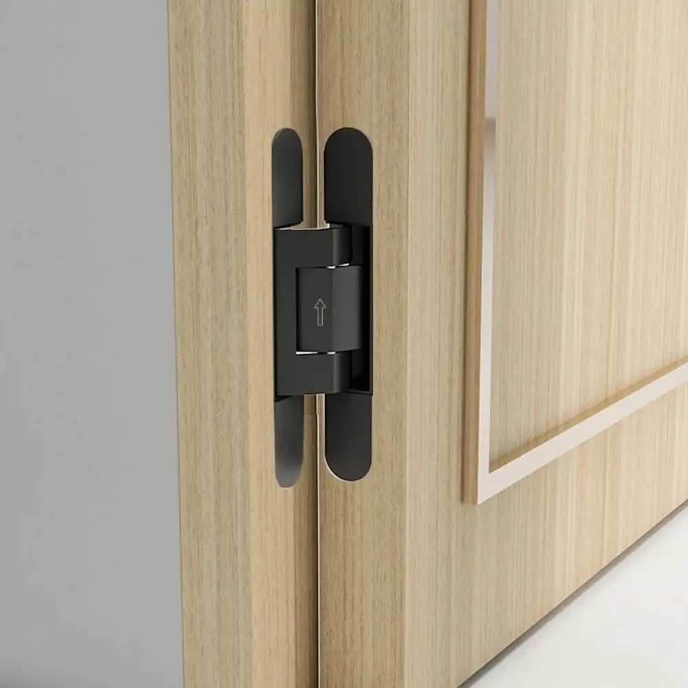 Silent Close Hydraulic Adjustable Hinge Invisible Mounting Folding Automatic Door Closing Device Furniture Fittings Adjustable