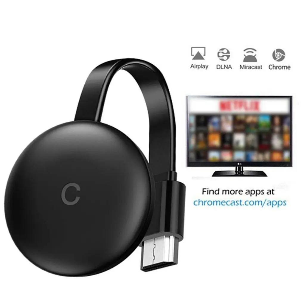 

G12 Mirascreen: Умный беспроводной приемник для дублирования экрана, 1080P HD, HDMI-совместимый, для телефона, видеоконвертер, кабель, Plug & Play