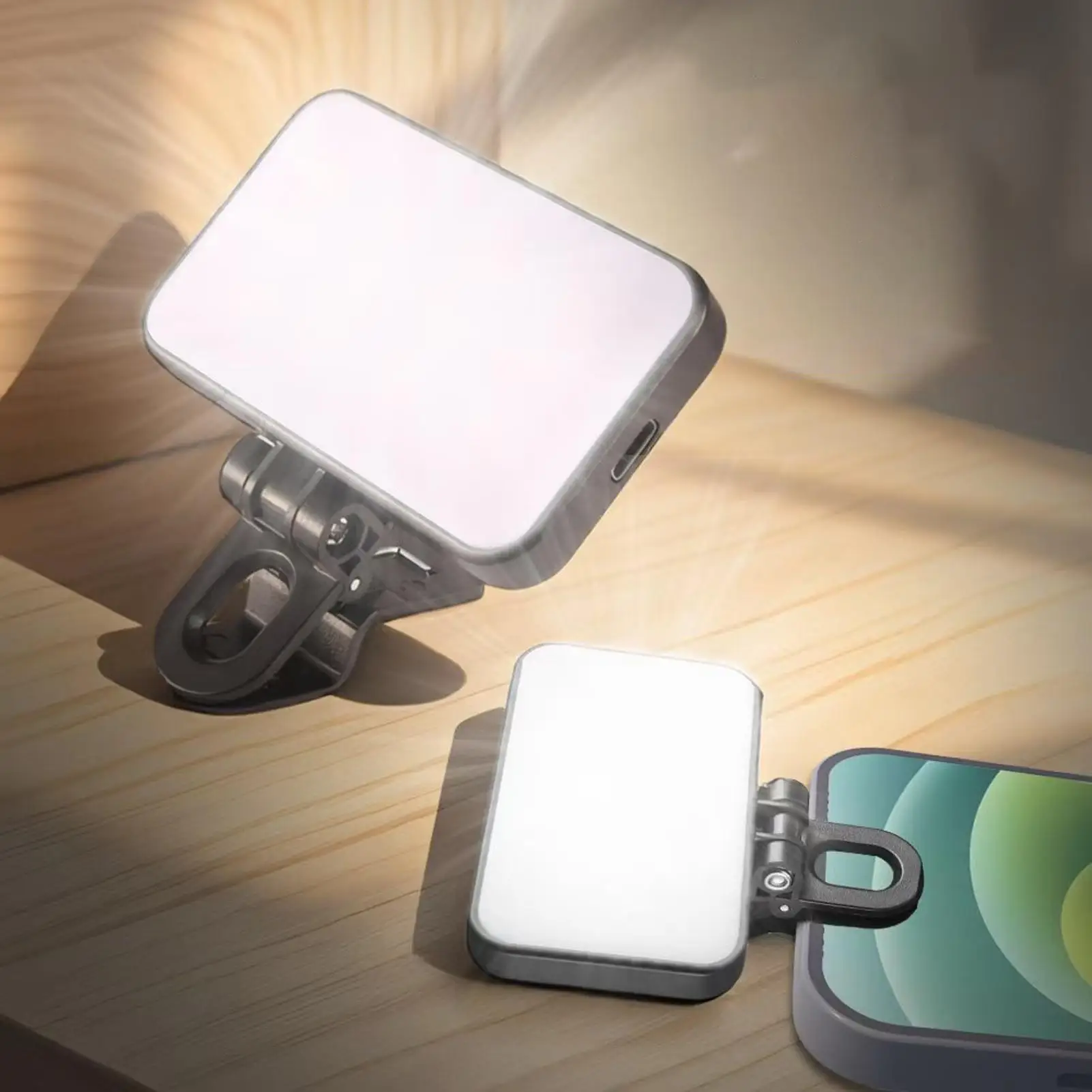 

Selfie Light 3-Modes Rotatable Clip Fill LED Rechargeable Phone Light For Live Streaming Outdoor Travel Makeup Photography Video