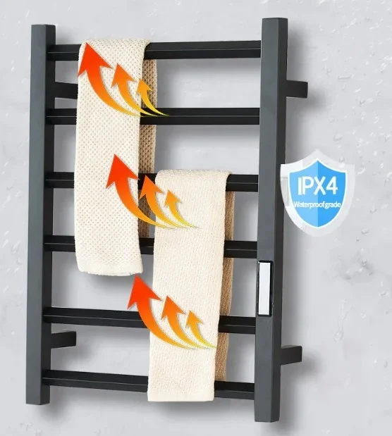 Badkamer Draagbaar Elektrothermisch Handdoekenrek Met Plank Badkamer Muur Hangen Radiator Elektrisch Handdoekenrek Warmer Rack