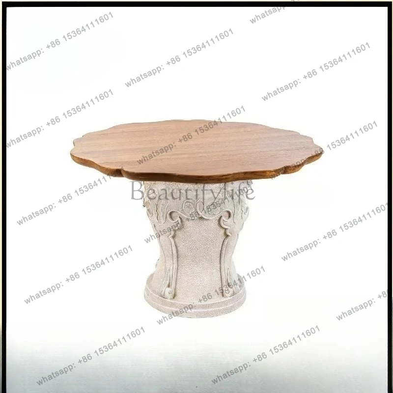 Garden Villa Outdoor Courtyard Leisure Area Table and Chair Combination Teak Coffee Table