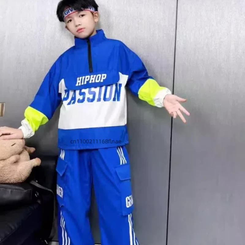 Ensemble de danse de rue pour enfants, veste de marque tendance pour enfants, défilé de mode personnalisé pour filles, robe de spectacle Hip Hop pour garçons
